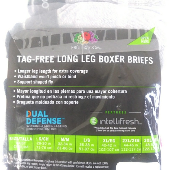 Fruit of the Loom Long Leg Boxer Briefs Sm - Picture 3 of 3